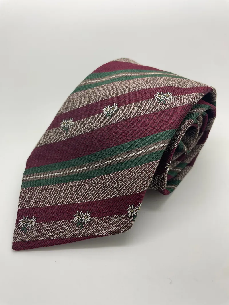 Soprano Country Striped Floral Tie